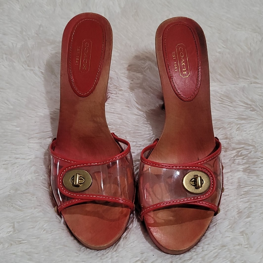 Authentic Coach Platform 70s Heels